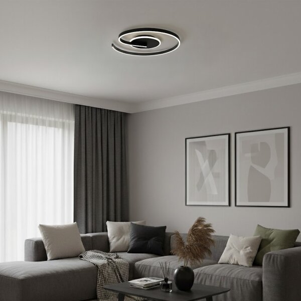 LED Stropní svítidlo LORENZO LED/22W/230V pr. 50 cm černá