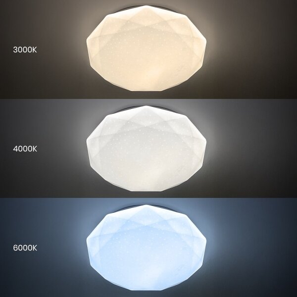 LED Stm. stropní svítidlo HEX LED/72W/230V 3000-6000K pr. 50 cm bílá + DO