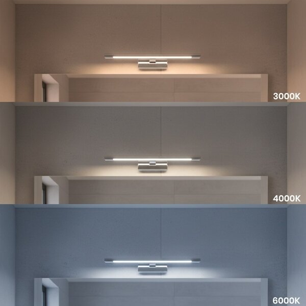 LED Koup. osvětl. zrcadla KLIMT LED/8W/230V 3000/4000/6000K 40 cm IP44 l. chrom