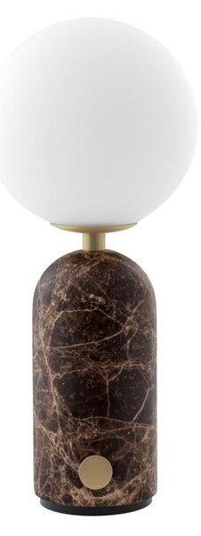 Stolní lampa Globen Lighting, Torrano, stmívatelné, Hnědá / Rezavá, Obývací pokoj, Kámen, Design
