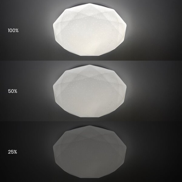LED Stm. stropní svítidlo HEX LED/72W/230V 3000-6000K pr. 50 cm bílá + DO