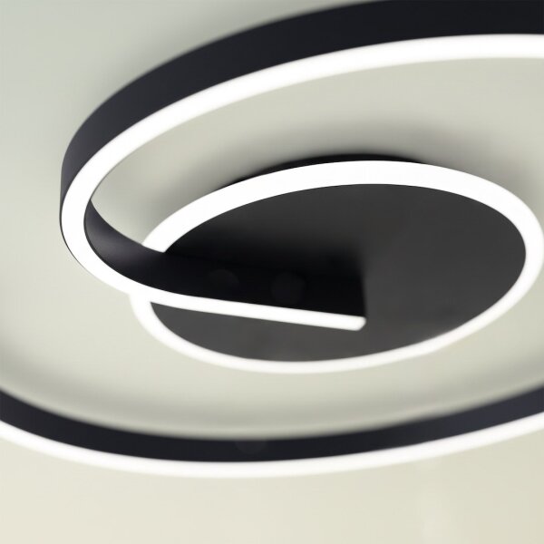 LED Stropní svítidlo LORENZO LED/22W/230V pr. 50 cm černá