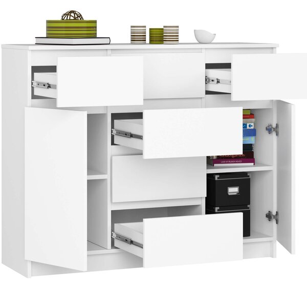 Ak furniture Komoda 120 cm K017 bílá