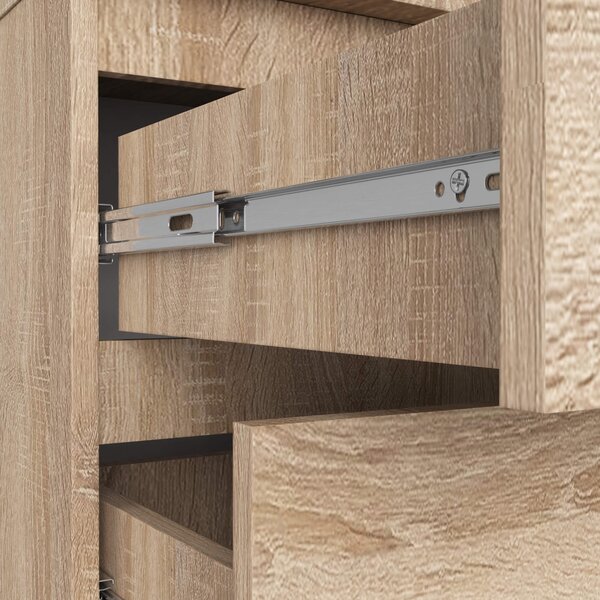 Ak furniture Komoda Kuba 60 cm - 3 zásuvky dub sonoma