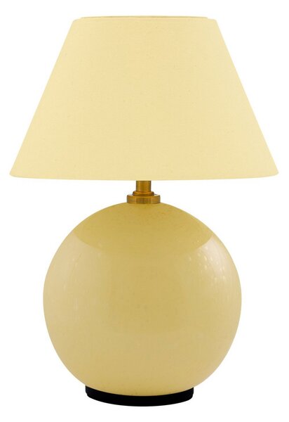 Stolní lampa Globen Lighting, IRIS, stmívatelné, Žlutá, Obývací pokoj, Tkanina / Textil