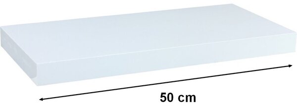 STILISTA VOLATO 31046 Nástěnná police - lesklá bílá 50 cm