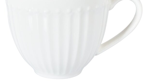 Sada 4 šálků s podšálky COWSLIP Porcelán Bílá