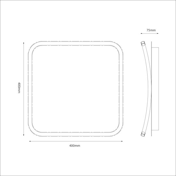 LED Stropní svítidlo CALI LED/30W/230V 40x40 cm černá