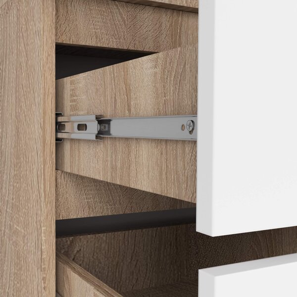 Ak furniture Šatní skříň s nástavcem Star 90 cm dub sonoma/bílá