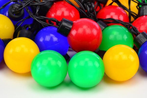 Barevné párty osvětlení, venkovní, 40 LED