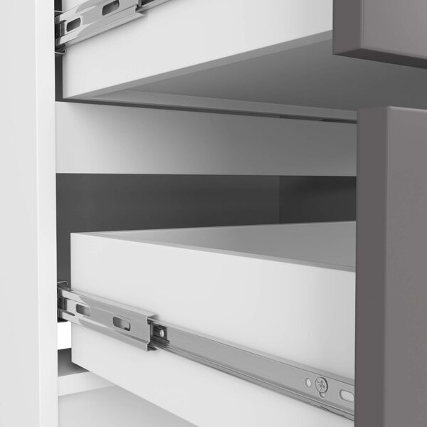 Ak furniture Komoda Kuba 120 cm 4 šuplíky bílá/grafitová