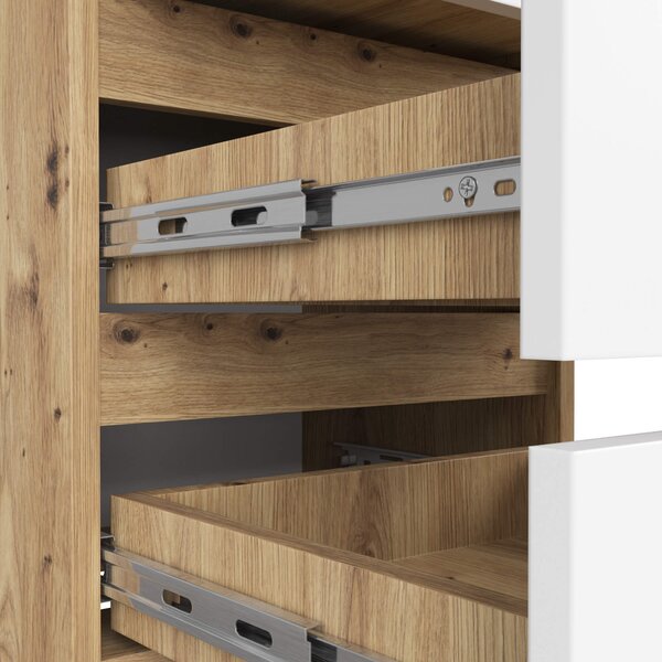 Ak furniture Komoda CL3 40 cm dub artisan/bílá