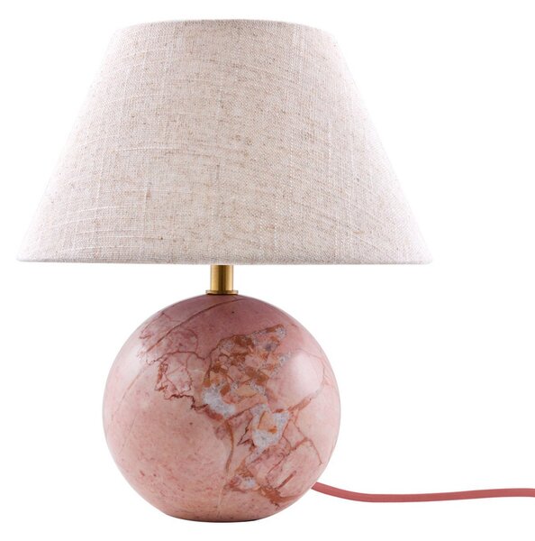 Stolní lampa Globen Lighting, Castello, Béžová, Obývací pokoj, Tkanina / Textil, Design