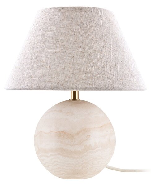 Stolní lampa Globen Lighting, Castello, Béžová, Obývací pokoj, Tkanina / Textil, Design