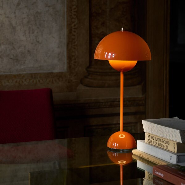 Stolní lampa &Tradition, Flowerpot VP3, Oranžová, Obývací pokoj, Kov, Design