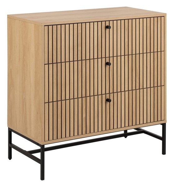 Komoda v dekoru dubu v přírodní barvě 81x80x40 cm Albany – Actona