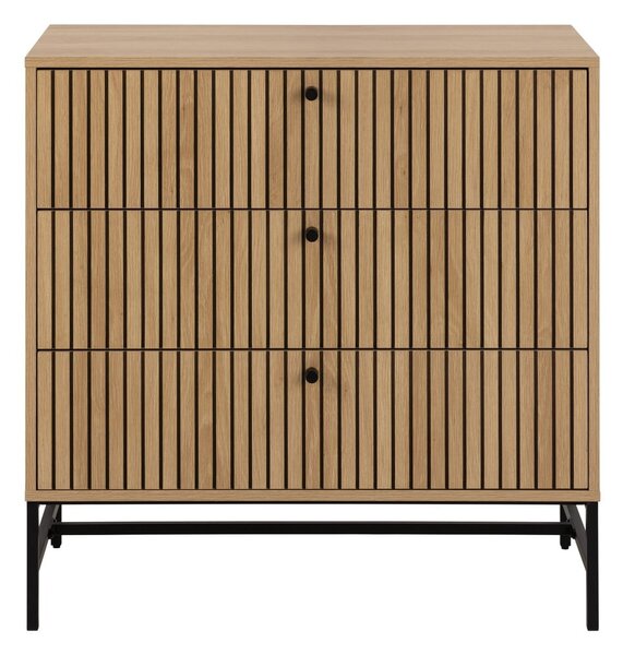 Komoda v dekoru dubu v přírodní barvě 81x80x40 cm Albany – Actona