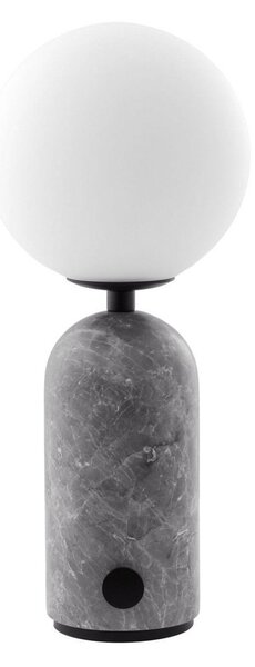 Stolní lampa Globen Lighting, Torrano, stmívatelné, Šedá, Obývací pokoj, Kámen, Design