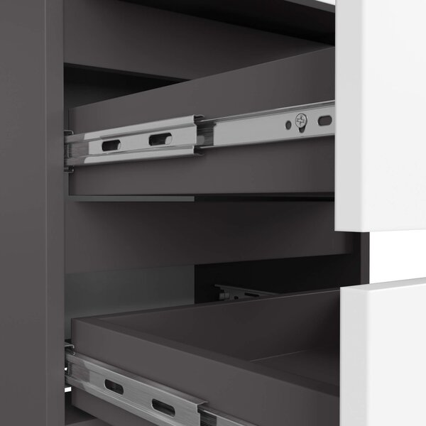 Ak furniture Komoda CL3 40 cm grafitově šedá/bílá
