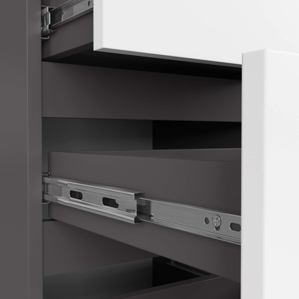 Ak furniture Komoda CL4 40 cm grafitově šedá/bílá