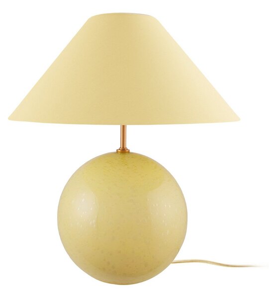 Stolní lampa Globen Lighting, IRIS, Žlutá, Obývací pokoj, Tkanina / Textil, Vintage
