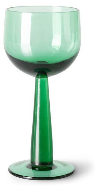 Set 4ks zelená sklenice na víno na vysoké noze The Emeralds - Ø 8*17cm/ 200ml - HKLIVING