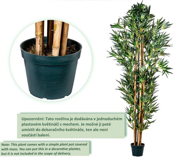 PLANTASIA Umělý strom bambus, 220 cm