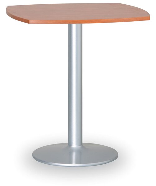 Konferenční stolek Filip II, 660 x 660 mm, šedá podnož, deska calvados