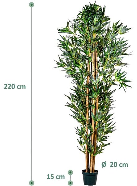PLANTASIA Umělý strom bambus, 220 cm