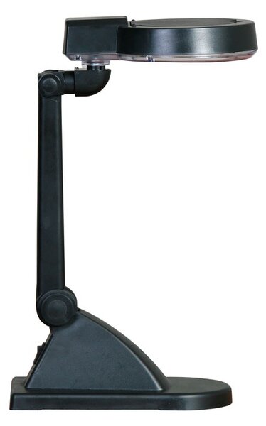 Stolní LED lampa se zvětšovací lupou, černá