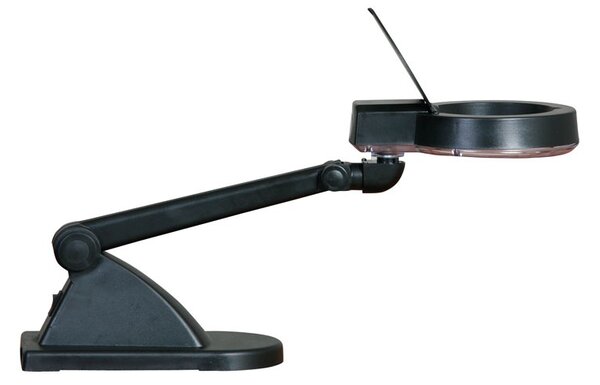 Stolní LED lampa se zvětšovací lupou, černá