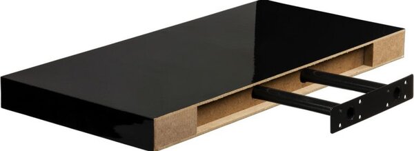 STILISTAVOLATO 31045 Nástěnná police - lesklá černá 50 cm