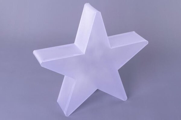 Vánoční hvězda s 3D efektem 35 cm, 20 LED, teple bílá