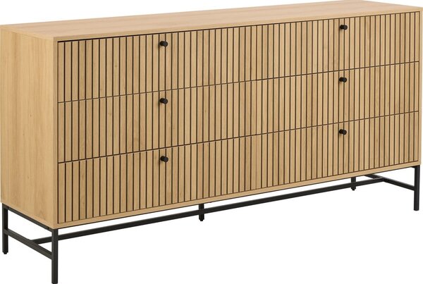 Komoda v dekoru dubu v přírodní barvě 158x80x40 cm Albany – Actona