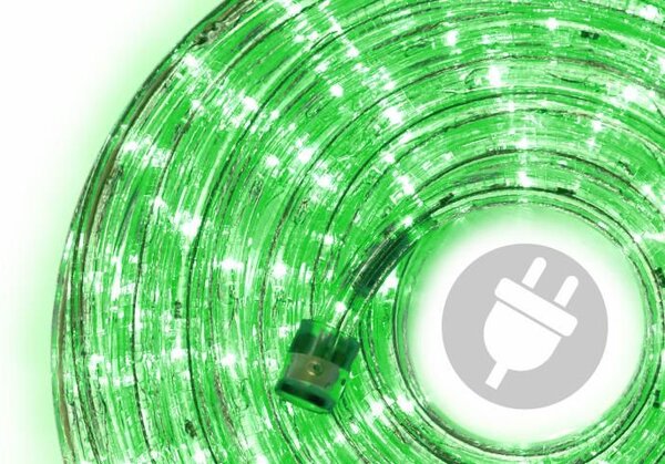 LED světelný kabel, 240 diod, 10 m, zelený