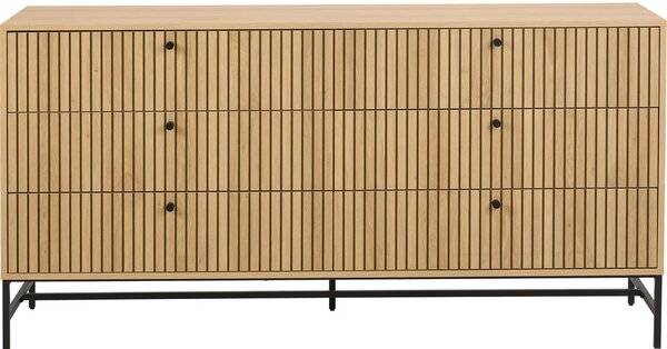 Komoda v dekoru dubu v přírodní barvě 158x80x40 cm Albany – Actona