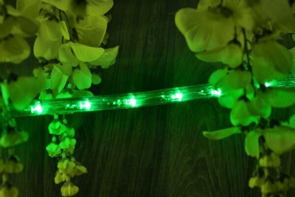 LED světelný kabel, 240 diod, 10 m, zelený