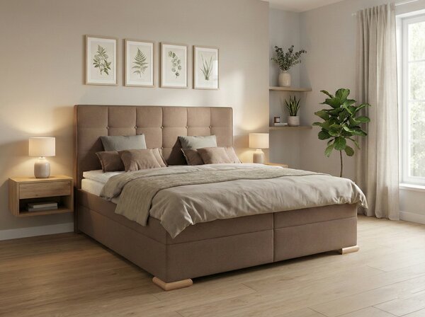 Postel boxspring s úložným prostorem CRISTALLO plocha spaní 160x200