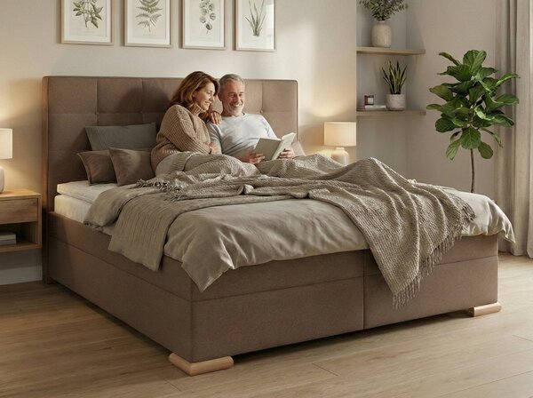 Postel boxspring s úložným prostorem CRISTALLO plocha spaní 160x200