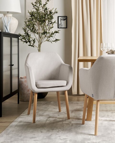 Jídelní židle YORKVILLE II Umělý samet Taupe