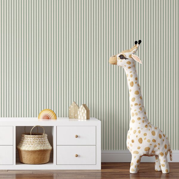 Vliesová tapeta na zeď, zelená, pruhy, 9817-4, Essential Stripes, ICH Wallcoverings
