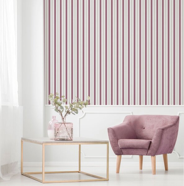 Vliesová tapeta na zeď, červeno-béžová, pruhy, 9816-6, Essential Stripes, ICH Wallcoverings