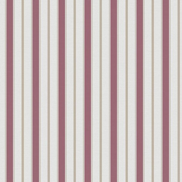 Vliesová tapeta na zeď, červeno-béžová, pruhy, 9816-6, Essential Stripes, ICH Wallcoverings