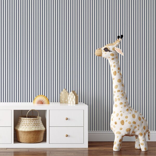 Vliesová tapeta na zeď, modro-bílá, pruhy, 9817-1, Essential Stripes, ICH Wallcoverings