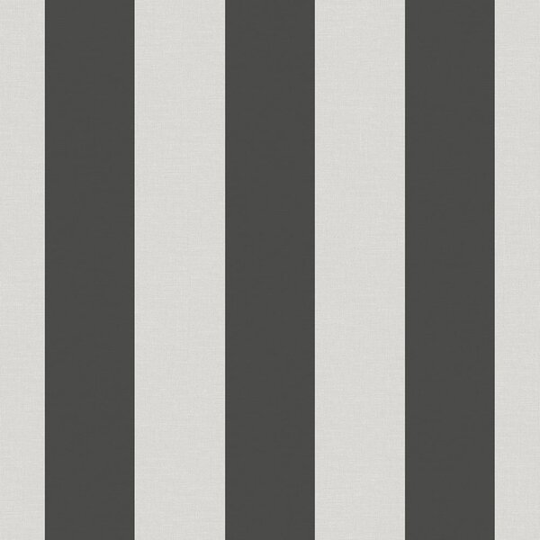 Vliesová tapeta na zeď, černo-bílá, pruhy, 9814-4, Essential Stripes, ICH Wallcoverings