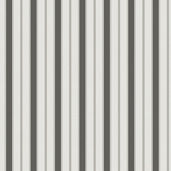 Vliesová tapeta na zeď, šedo-černá, pruhy, 9816-4, Essential Stripes, ICH Wallcoverings