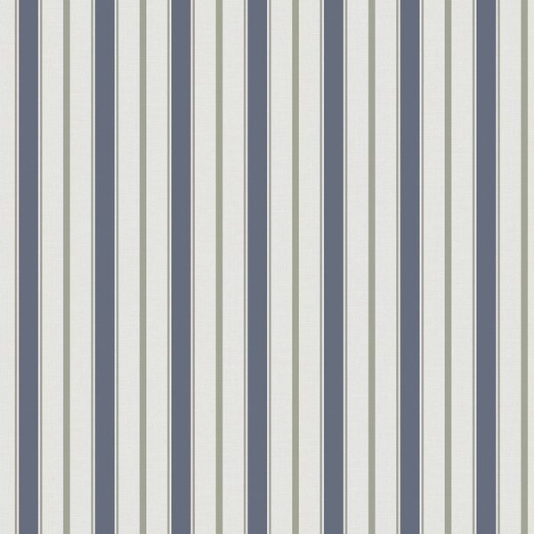 Vliesová tapeta na zeď, modro-zelená, pruhy, 9816-1, Essential Stripes, ICH Wallcoverings