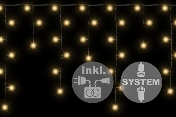 DiLED světelný déšť 180 LED teple bílá + napájení