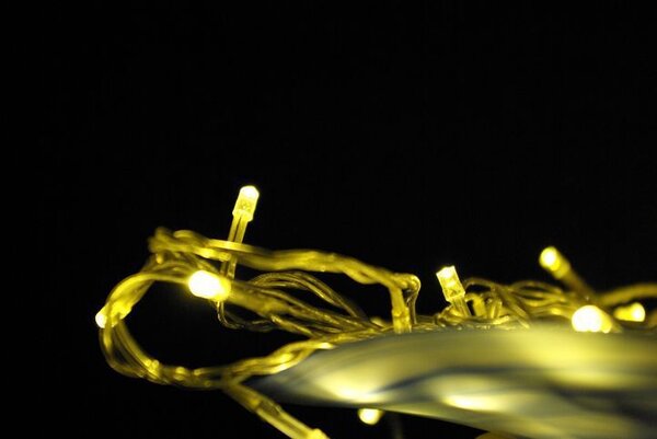 Vánoční LED řetěz 10 m, 100 diod, teple bílý