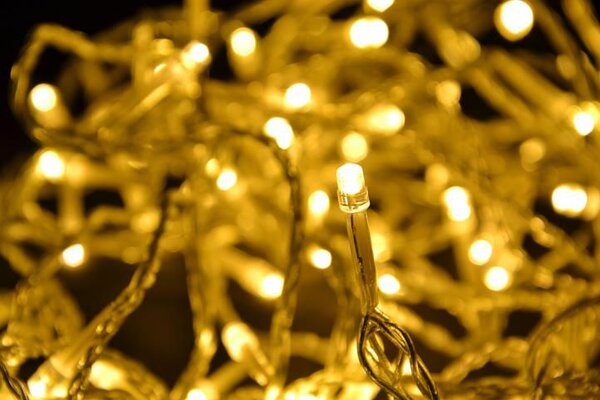 Vánoční LED řetěz 10 m, 100 diod, teple bílý
